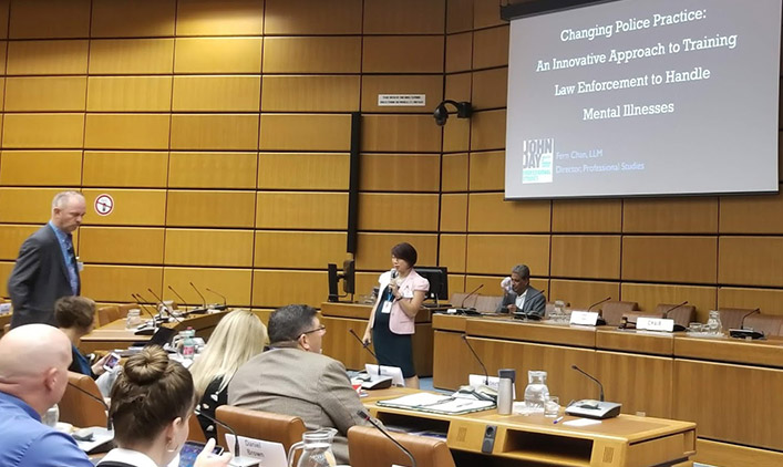 Keynote speaker Fern Chan at United Nations Office of Drug and Crime in Vienna 