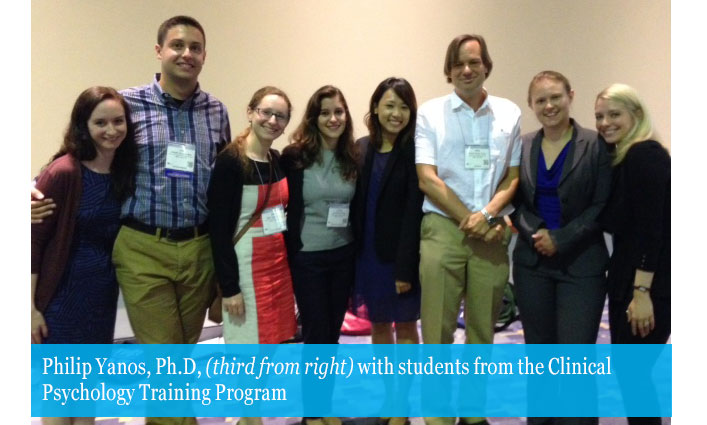 Philip Yanos, Ph.D, (third from right) with students from the Clinical Psychology Training Program 