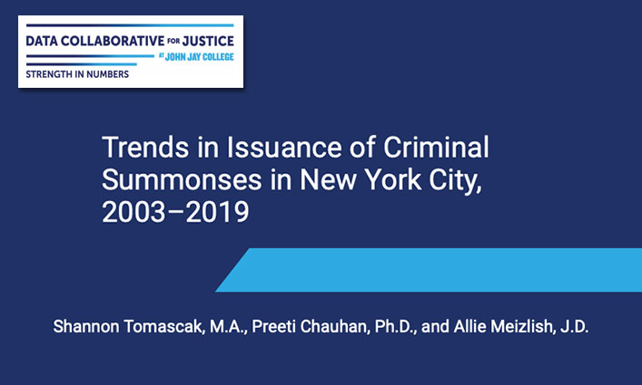 New Report on Criminal Summonses in New York City