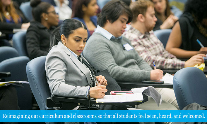 Diverse student body in a lecture hall