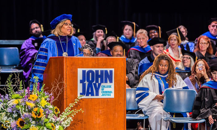 President Karol Mason at John Jay Convocation