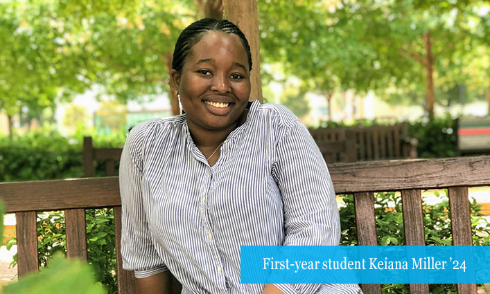 First-year student Keiana Miller ’24