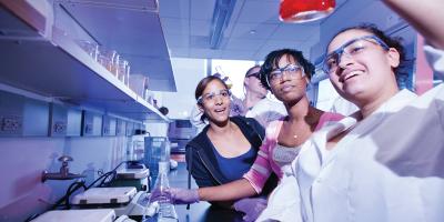 Students in a lab