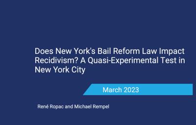 The Real Impact Of Bail Reform On Public Safety Report Cover