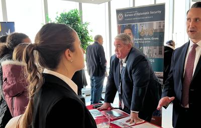 Recruiters at a job fair