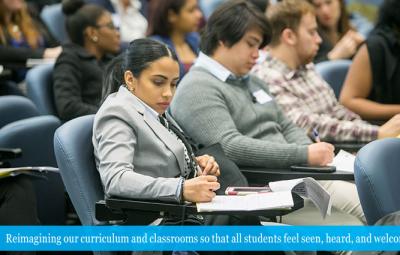 Diverse student body in a lecture hall