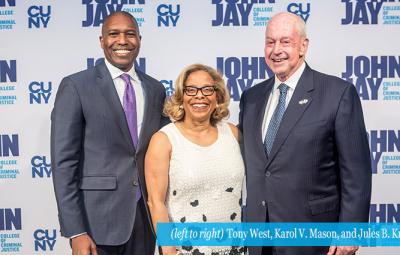 (left to right) Tony West, Karol V. Mason, and Jules B. Kroll  