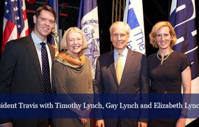 President Travis with Timothy Lynch, Gay Lynch and Elizabeth Lynch