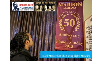 Malik Monteith at The Voting Rights Museum