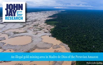 Topshop of an illegal gold mining area in Madre de Dios of the Peruvian Amazon